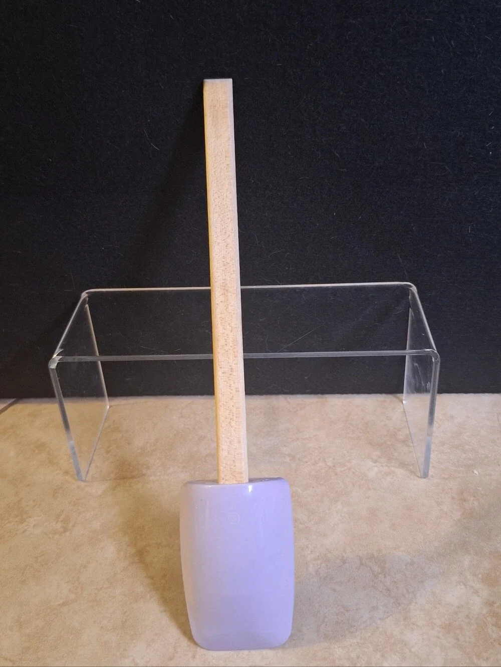 Williams Sonoma Silicon Cooking Spoonula In Lilac Purple W/ Wood Handle Spatula